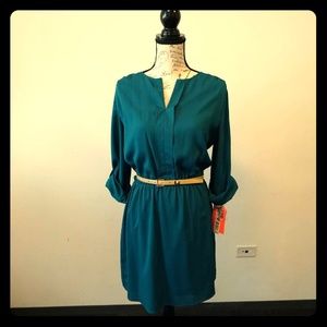 Gianni Bini turquoise shirt dress